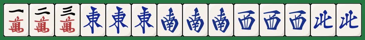 小四喜の手牌例